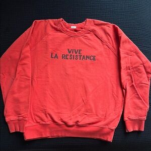 Clare vivier Red 'Vive La Resistance' Sweater